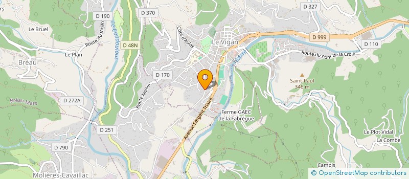 localisation de l'entreprise SOCIETE INTERCOMMUNALE DE CHASSE LE VIGAN MONTDARDIER AVEZE ROGUES  AVEZE