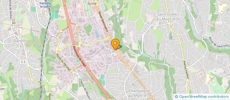 localisation de l'entreprise SOCIETE INTERNATIONALE TOUTES ORGANISATIONS ET PROMOTIONS  CHAMPAGNE-AU-MONT-D'OR