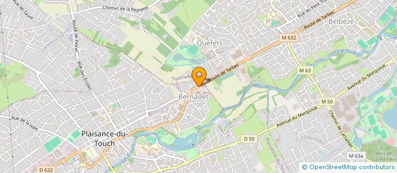 localisation de l'entreprise SOCIETE INTERPROFESSIONNELLE DE SOINS AMBULATOIRES BERNADET à PLAISANCE-DU-TOUCH