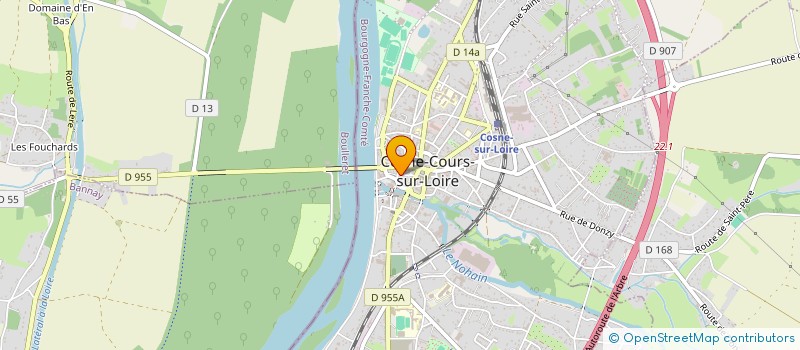 localisation de l'entreprise SOCIETE INTERPROFESSIONNELLE DE SOINS AMBULATOIRES COSNOIS à COSNE-COURS-SUR-LOIRE