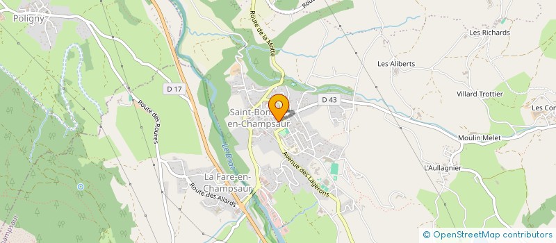 localisation de l'entreprise SOCIETE INTERPROFESSIONNELLE DE SOINS AMBULATOIRES DE LA MSP DE SAINT BONNET EN CHAMPSAUR à SAINT-BONNET-EN-CHAMPSAUR