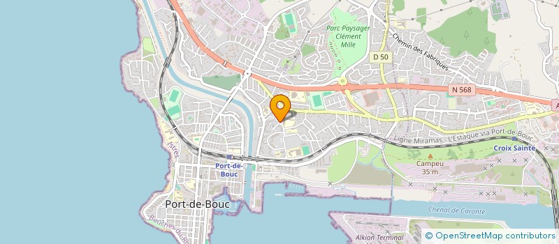 localisation de l'entreprise SOCIETE INTERPROFESSIONNELLE DE SOINS AMBULATOIRES DES COMTES  PORT-DE-BOUC