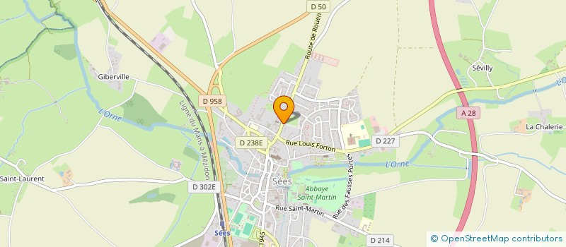 localisation de l'entreprise SOCIETE INTERPROFESSIONNELLE DE SOINS AMBULATOIRES DES SOURCES DE L'ORNE à SEES