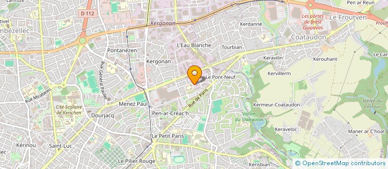 localisation de l'entreprise SOCIETE J. BASTIDE ET CIE à BREST