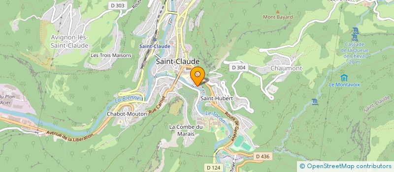 localisation de l'entreprise SOCIETE JACQUEMIN-VERGUET à SAINT-CLAUDE