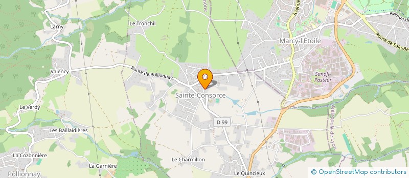 localisation de l'entreprise SOCIETE JACQUES BOURGEOIS  SAINTE-CONSORCE