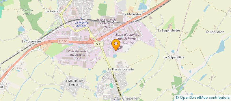 localisation de l'entreprise SOCIETE JACQUES LAURENT à LES ACHARDS