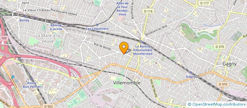 localisation de l'entreprise SOCIETE JARRETY à VILLEMOMBLE