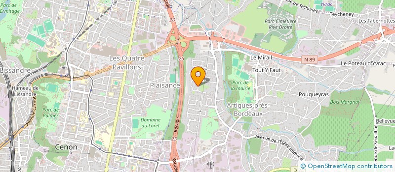 localisation de l'entreprise SOCIETE JCML  ARTIGUES-PRES-BORDEAUX