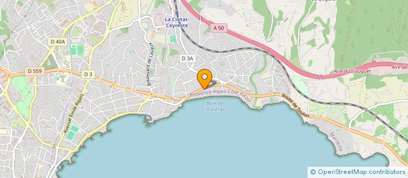 localisation de l'entreprise SOCIETE JEAN PAUL PRIO  LA CIOTAT