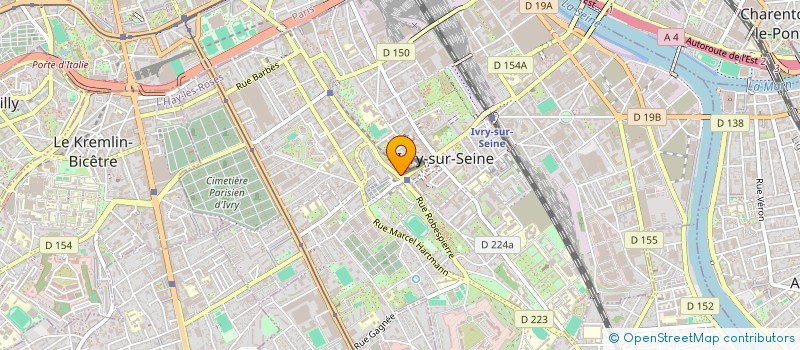 localisation de l'entreprise SOCIETE JHV CONTACT  IVRY-SUR-SEINE