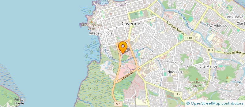 localisation de l'entreprise SOCIETE JM FROID SERVICES  CAYENNE