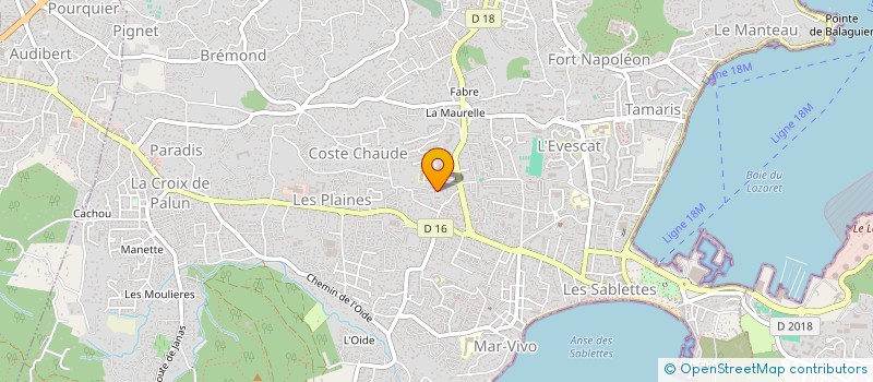 localisation de l'entreprise SOCIETE LA FABRONNIERE à LA SEYNE-SUR-MER