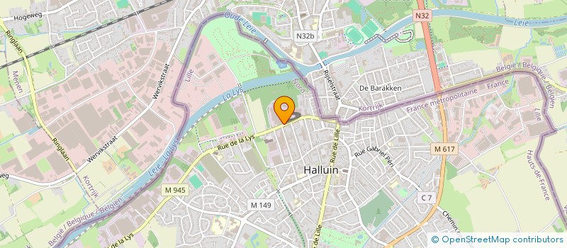 localisation de l'entreprise SOCIETE LAINIERE TOURQUENOISE R. MOTTE à HALLUIN