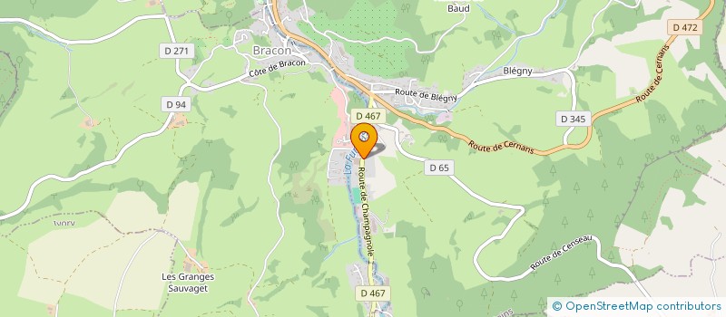 localisation de l'entreprise SOCIETE LAITIERE DES MONTS DU JURA à SALINS-LES-BAINS