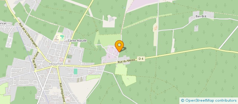 localisation de l'entreprise SOCIETE LANDES DE CRIME  HOURTIN