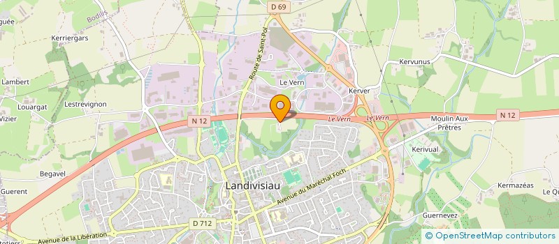 localisation de l'entreprise SOCIETE LANDIVISIENNE DE COUVERTURE  LANDIVISIAU