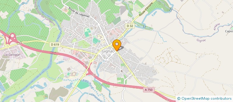 localisation de l'entreprise SOCIETE LANGUEDOCIENNE D'AGREGATS  GIGNAC
