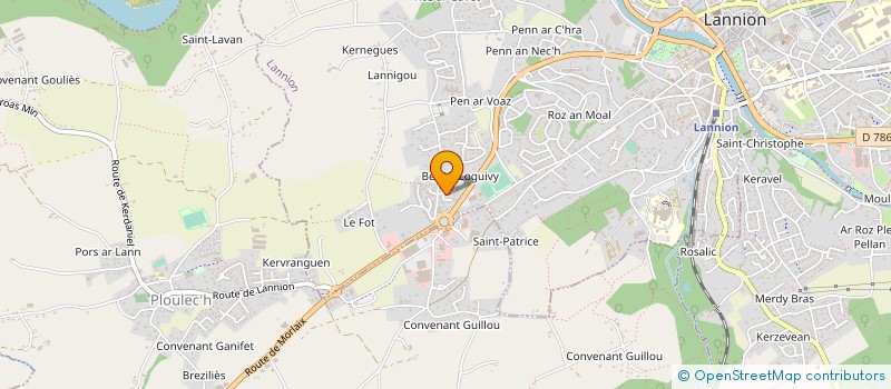 localisation de l'entreprise SOCIETE LANNIONNAISE DE CANALISATIONS à PLOUBEZRE