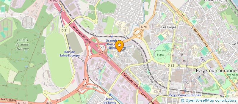 localisation de l'entreprise SOCIETE LASTEK FRANCE à EVRY-COURCOURONNES