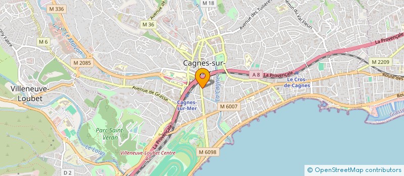 localisation de l'entreprise SOCIETE LE CHAMPAGNE à CAGNES SUR MER