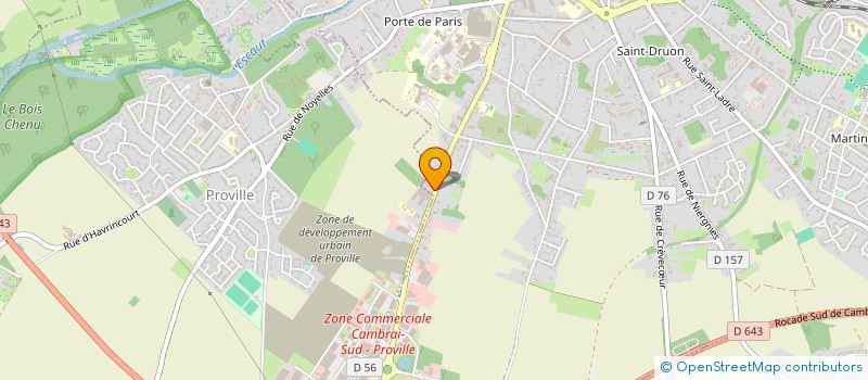 localisation de l'entreprise SOCIETE LE LINGE DE PARIS à CAMBRAI