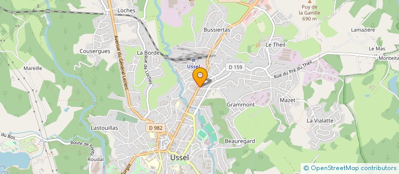 localisation de l'entreprise SOCIETE LE SAXO  USSEL