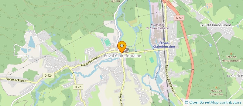 localisation de l'entreprise SOCIETE LEVREY ET DELON à ETIVAL-CLAIREFONTAINE