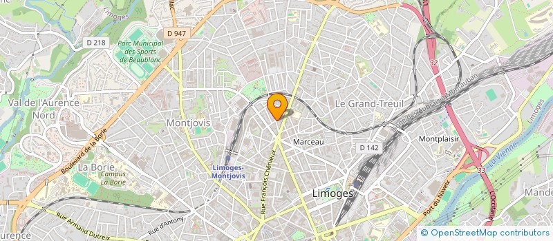 localisation de l'entreprise SOCIETE LIMOGES GUTENBERG à LIMOGES