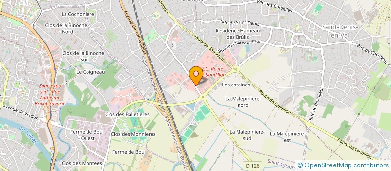 localisation de l'entreprise SOCIETE LOIRETAINE D'ELEVAGE DE FLEURS  SAINT-JEAN-LE-BLANC