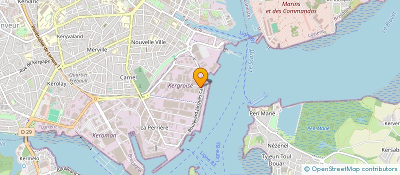 localisation de l'entreprise SOCIETE LORIENTAISE DE MANUTENTION  LORIENT