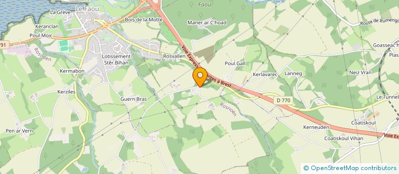 localisation de l'entreprise SOCIETE LUCIEN CORRE  ROSNOEN