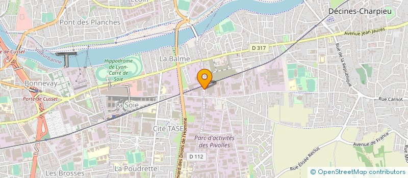 localisation de l'entreprise SOCIETE LYONNAISE DE ROBINETTERIE SOLYRO à DECINES-CHARPIEU