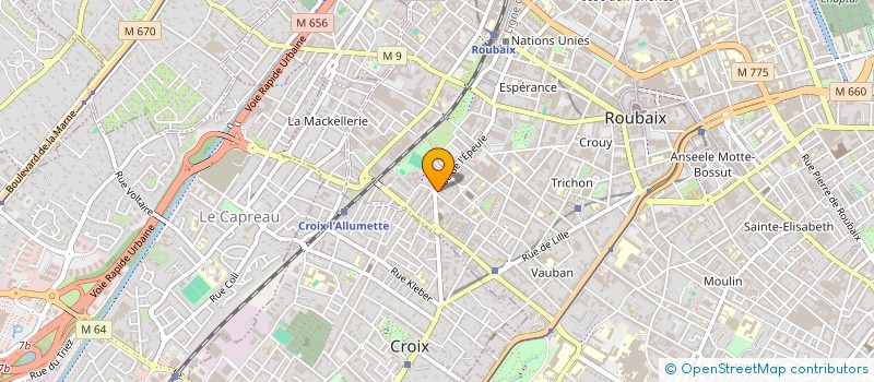 localisation de l'entreprise SOCIETE MARCHE COUVERT à ROUBAIX