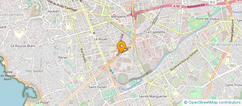 localisation de l'entreprise SOCIETE MARSEILLAIDE D'AIDE A DOMICILE  MARSEILLE