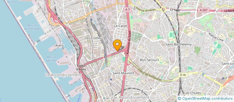 localisation de l'entreprise SOCIETE MARSEILLAISE DE GARDIENNAGE ET DE SECURITE  MARSEILLE
