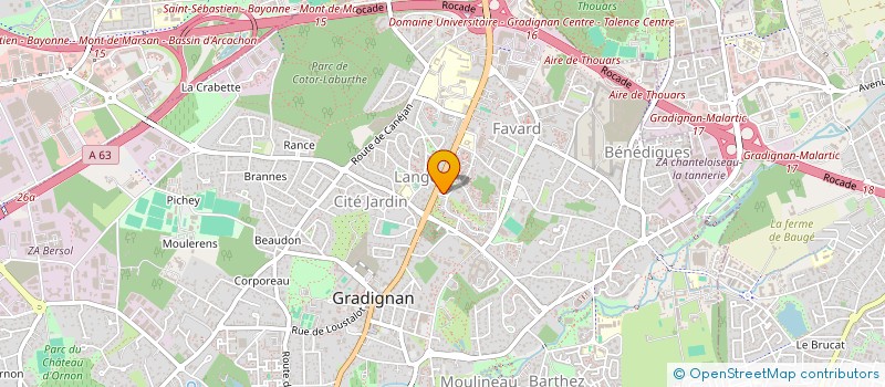 localisation de l'entreprise SOCIETE MARTIN  GRADIGNAN