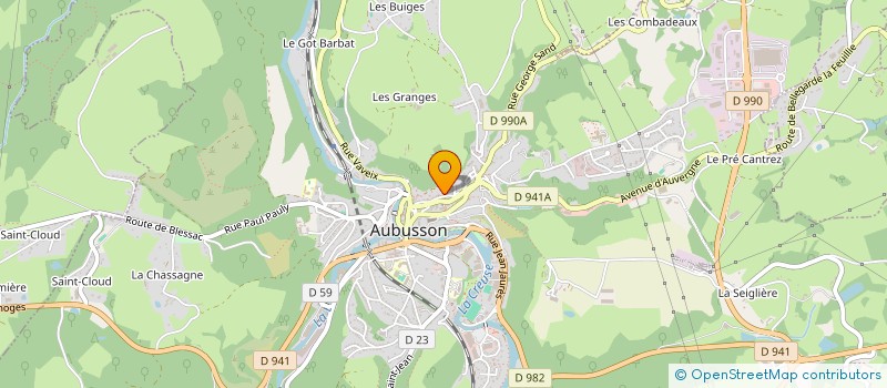 localisation de l'entreprise SOCIETE MASFIB à AUBUSSON