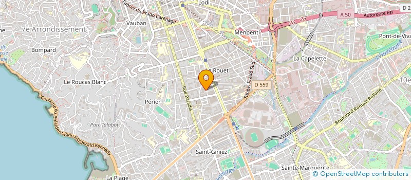 localisation de l'entreprise SOCIETE MEDICALE STROUK à MARSEILLE 8