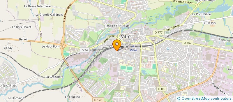 localisation de l'entreprise SOCIETE MELANIE TRAVERS à VITRE