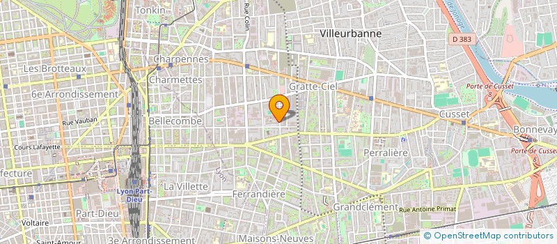 localisation de l'entreprise SOCIETE MERIC ET ASSOCIES à VILLEURBANNE
