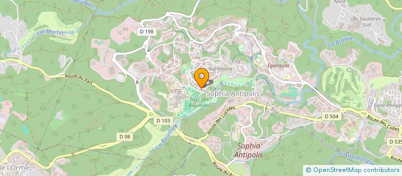 localisation de l'entreprise SOCIETE MERIDIONALE D'INFORMATIQUE à VALBONNE