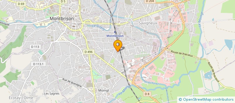 localisation de l'entreprise SOCIETE METALLURGIQUE DU FOREZ  MONTBRISON