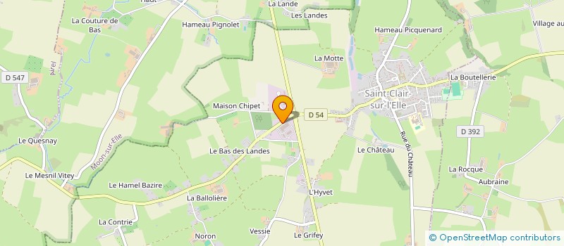 localisation de l'entreprise SOCIETE MICHEL BELLAMY à SAINT-CLAIR-SUR-L'ELLE