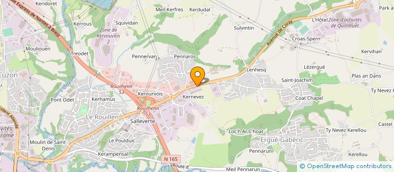 localisation de l'entreprise SOCIETE MICHEL LE ROUX à ERGUE GABERIC