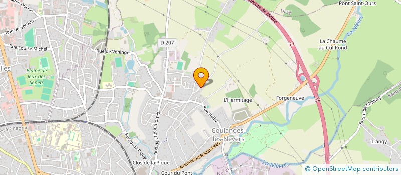 localisation de l'entreprise SOCIETE MIROITERIE NIVEG à COULANGES-LES-NEVERS
