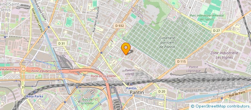 localisation de l'entreprise SOCIETE MODERNE D'IMPRESSION FACONNAGE  PANTIN