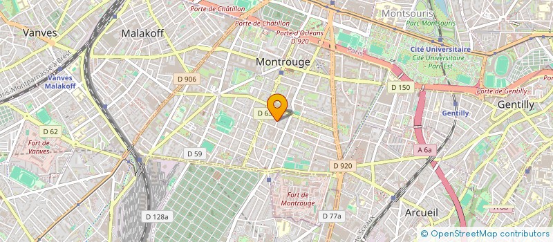 localisation de l'entreprise SOCIETE MONDANGE&BELAL  MONTROUGE