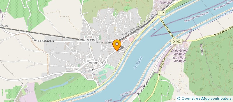 localisation de l'entreprise SOCIETE MONTAGE TUYAUTERIE INDUSTRIELLE  ARAMON