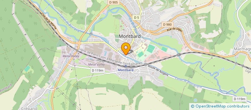 localisation de l'entreprise SOCIETE MONTBARDOISE DE PRESSING à MONTBARD